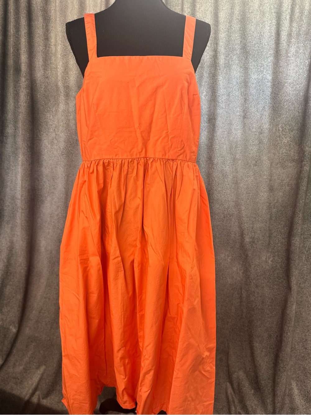a new day Orange Square Neck Midi Dress